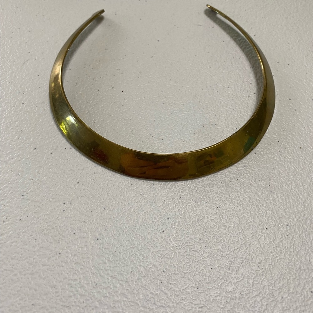 Brass collar necklace